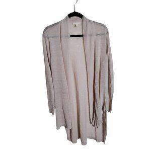 Eileen Fisher Womens Linen Blend Open‎ Front Cardigan Size Small Pink